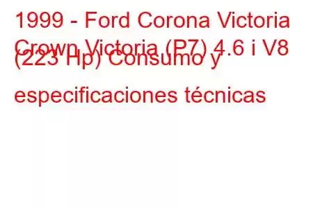 1999 - Ford Corona Victoria
Crown Victoria (P7) 4.6 i V8 (223 Hp) Consumo y especificaciones técnicas