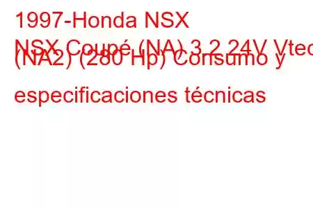 1997-Honda NSX
NSX Coupé (NA) 3.2 24V Vtec (NA2) (280 Hp) Consumo y especificaciones técnicas