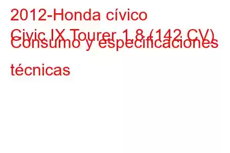 2012-Honda cívico
Civic IX Tourer 1.8 (142 CV) Consumo y especificaciones técnicas