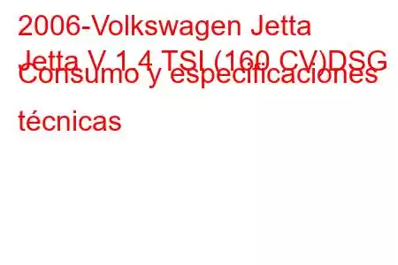 2006-Volkswagen Jetta
Jetta V 1.4 TSI (160 CV)DSG Consumo y especificaciones técnicas