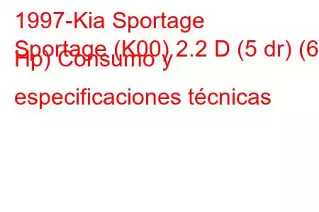 1997-Kia Sportage
Sportage (K00) 2.2 D (5 dr) (63 Hp) Consumo y especificaciones técnicas