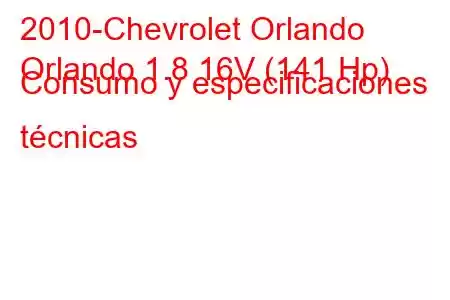 2010-Chevrolet Orlando
Orlando 1.8 16V (141 Hp) Consumo y especificaciones técnicas