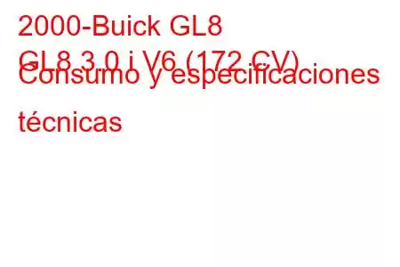 2000-Buick GL8
GL8 3.0 i V6 (172 CV) Consumo y especificaciones técnicas