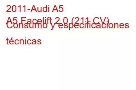 2011-Audi A5
A5 Facelift 2.0 (211 CV) Consumo y especificaciones técnicas