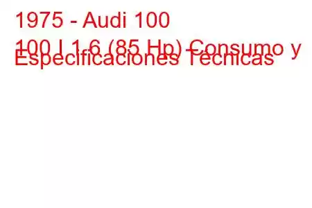 1975 - Audi 100
100 I 1.6 (85 Hp) Consumo y Especificaciones Técnicas