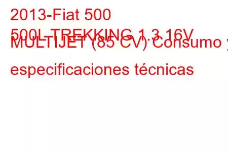 2013-Fiat 500
500L TREKKING 1.3 16V MULTIJET (85 CV) Consumo y especificaciones técnicas