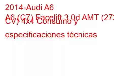 2014-Audi A6
A6 (C7) Facelift 3.0d AMT (272 CV) 4x4 Consumo y especificaciones técnicas