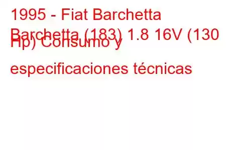 1995 - Fiat Barchetta
Barchetta (183) 1.8 16V (130 Hp) Consumo y especificaciones técnicas