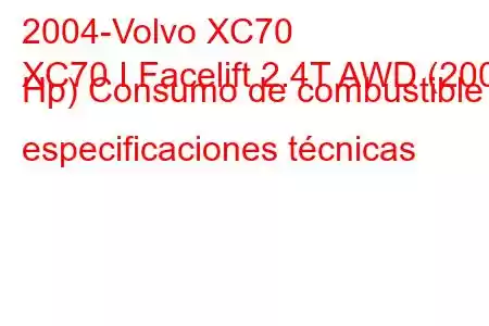 2004-Volvo XC70
XC70 I Facelift 2.4T AWD (200 Hp) Consumo de combustible y especificaciones técnicas