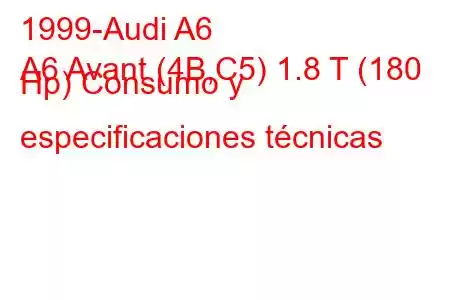 1999-Audi A6
A6 Avant (4B,C5) 1.8 T (180 Hp) Consumo y especificaciones técnicas