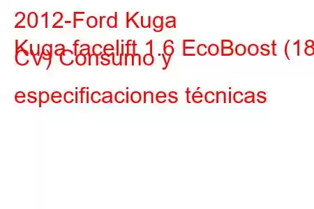 2012-Ford Kuga
Kuga facelift 1.6 EcoBoost (182 CV) Consumo y especificaciones técnicas