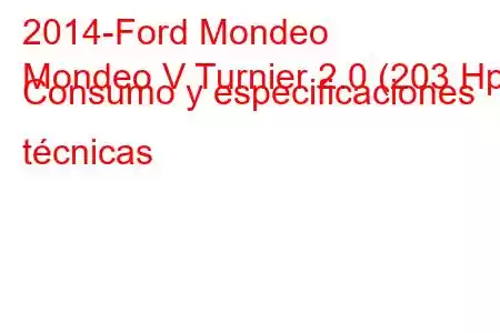 2014-Ford Mondeo
Mondeo V Turnier 2.0 (203 Hp) Consumo y especificaciones técnicas