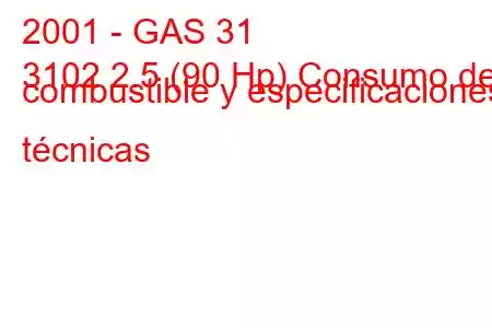 2001 - GAS 31
3102 2.5 (90 Hp) Consumo de combustible y especificaciones técnicas