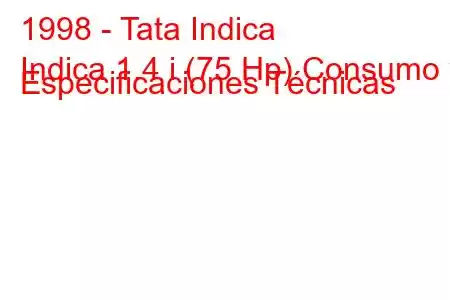 1998 - Tata Indica
Indica 1.4 i (75 Hp) Consumo y Especificaciones Técnicas