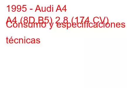 1995 - Audi A4
A4 (8D,B5) 2.8 (174 CV) Consumo y especificaciones técnicas