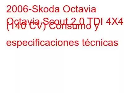 2006-Skoda Octavia
Octavia Scout 2.0 TDI 4X4 (140 CV) Consumo y especificaciones técnicas