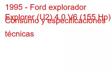 1995 - Ford explorador
Explorer (U2) 4.0 V6 (155 Hp) Consumo y especificaciones técnicas