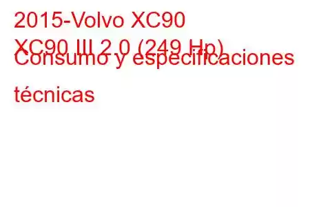 2015-Volvo XC90
XC90 III 2.0 (249 Hp) Consumo y especificaciones técnicas