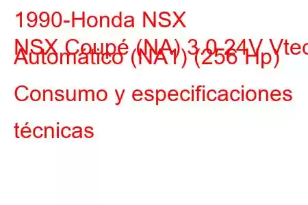 1990-Honda NSX
NSX Coupé (NA) 3.0 24V Vtec Automático (NA1) (256 Hp) Consumo y especificaciones técnicas