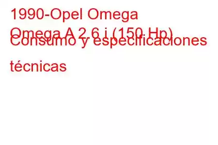 1990-Opel Omega
Omega A 2.6 i (150 Hp) Consumo y especificaciones técnicas