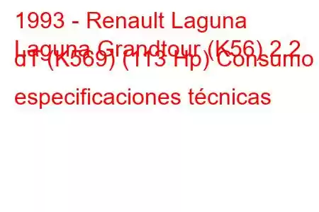 1993 - Renault Laguna
Laguna Grandtour (K56) 2.2 dT (K569) (113 Hp) Consumo y especificaciones técnicas