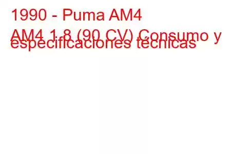 1990 - Puma AM4
AM4 1.8 (90 CV) Consumo y especificaciones técnicas