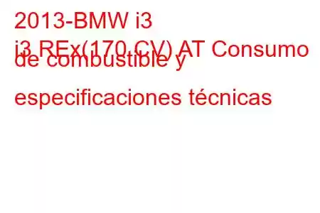 2013-BMW i3
i3 REx(170 CV) AT Consumo de combustible y especificaciones técnicas