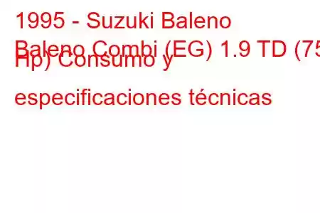 1995 - Suzuki Baleno
Baleno Combi (EG) 1.9 TD (75 Hp) Consumo y especificaciones técnicas