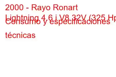 2000 - Rayo Ronart
Lightning 4.6 i V8 32V (325 Hp) Consumo y especificaciones técnicas