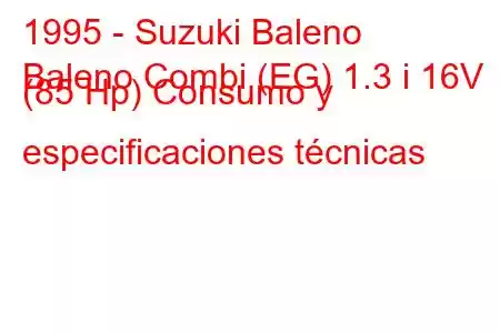 1995 - Suzuki Baleno
Baleno Combi (EG) 1.3 i 16V (85 Hp) Consumo y especificaciones técnicas