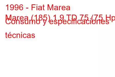 1996 - Fiat Marea
Marea (185) 1.9 TD 75 (75 Hp) Consumo y especificaciones técnicas