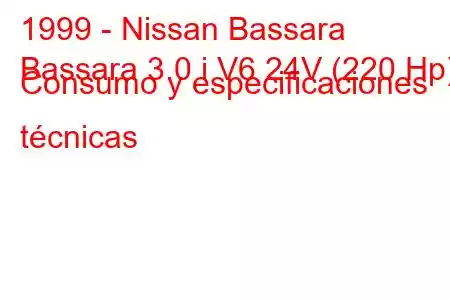 1999 - Nissan Bassara
Bassara 3.0 i V6 24V (220 Hp) Consumo y especificaciones técnicas